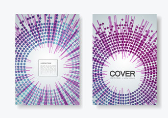 Vector brochure cover design templates. Circle collection