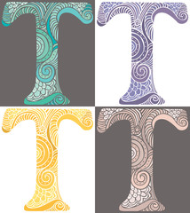 Illustrated letter T