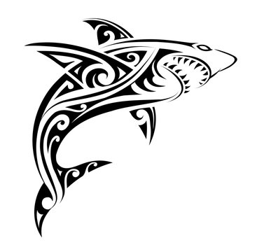 Naklejki Shark tattoo shape
