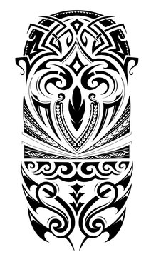 Naklejki Sleeve size tattoo ornament