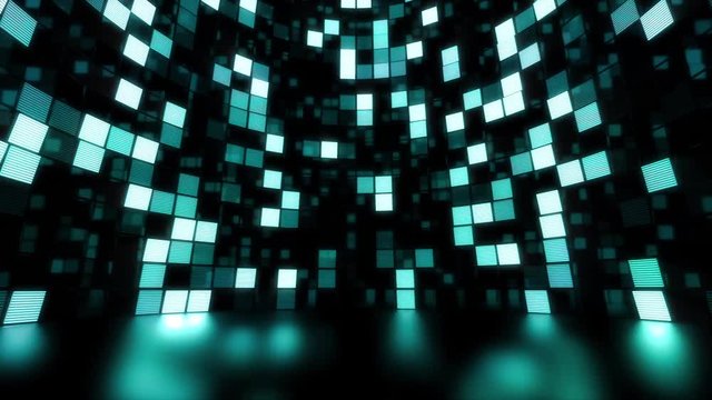 Neon Tiles Light Stage Revolving - Sea Color - Dots Fast
