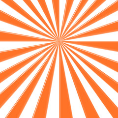 Naklejka premium Stock Illustration - Orange Colored Sunbeams Centered, Blank Copy Space, 3D Illustration.