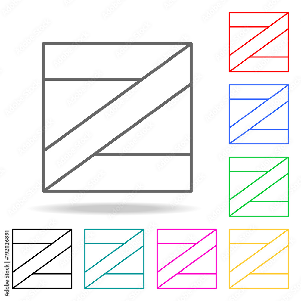 Poster box colored icons. element of logistic multi colored icon for mobile concept and web apps. thin line
