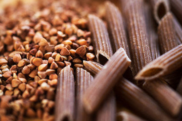 Uncooked buckwheat pasta-gluten free