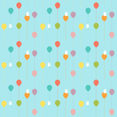 Fluffy bunnies and the rainbow balloons pattern