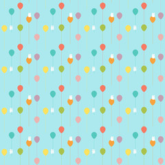 Fluffy bunnies and the rainbow balloons pattern