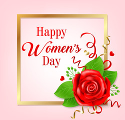 Greeting card for women's day