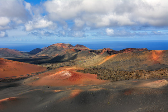 Krajobraz wulkaniczny, Park Narodowy Timanfaya, Lanzarote