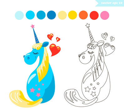 colored book unicorn