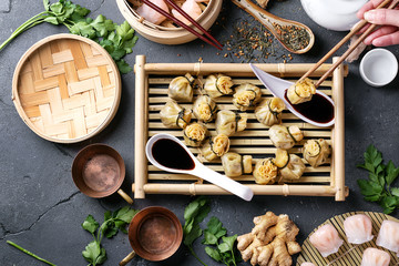 Chinese and korean dumplings