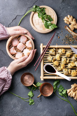 Chinese and korean dumplings