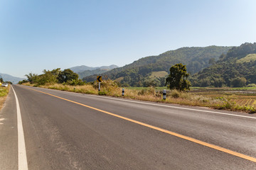 Road to mountain range