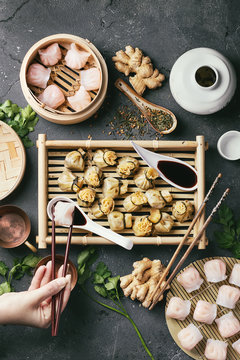 Chinese and korean dumplings
