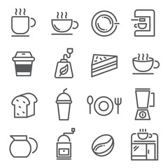 line icon about coffee. editable stroke. vector illustration.