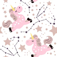 Printed kitchen splashbacks Unicorn unicorn pink pattern