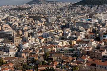 Naklejka premium Vista panoramica di atene