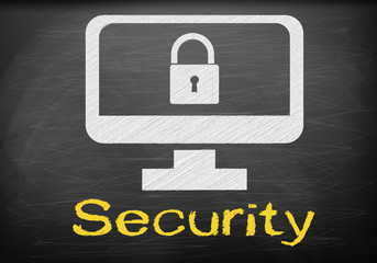Security - Business Chalkboard Background