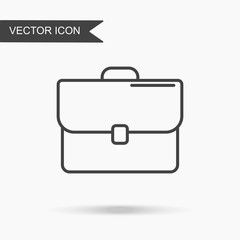 Modern and simple vector illustration icon portfolios, diplomat. Flat image with thin lines for application, website, interface, business presentation, infographics on white isolated background