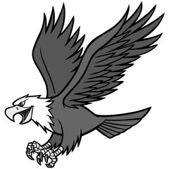 Fototapeta premium Eagle Mascot Illustration - A vector cartoon illustration of a Eagle Mascot.