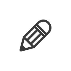 Simple outline pencil icon symbol