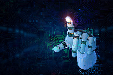robot finger point