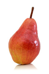 red pear isolated on white background