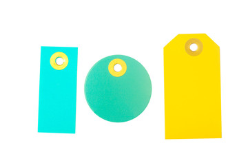 label isolated on white