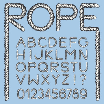Nautical Rope Font