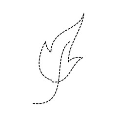 leaf foliage botany frond natural icon vector illustration dotted line design