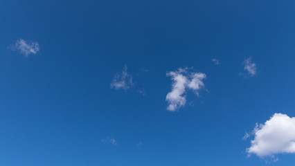 Fototapeta na wymiar Clear blue sky in winter
