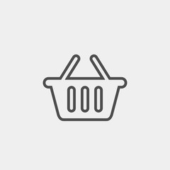 Basket flat vector icon. Buy flat vector icon