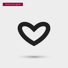 Heart icon. Simple romance element illustration. Valentine symbol design from love collection. Can be used in web and mobile.