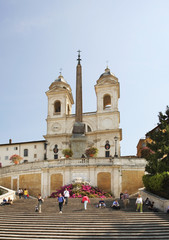 Obraz premium Church of Santissima Trinita dei Monti in Rome. Italy