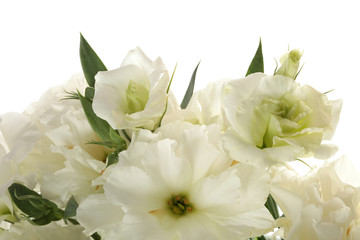 Flower bouquet on white background