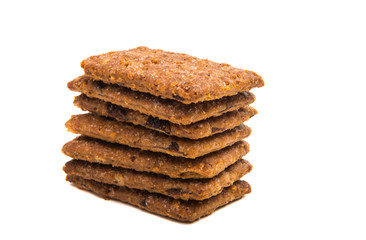 cookies with raisins isolated