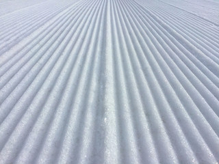 Snow graded early in the morning ready for the skiers