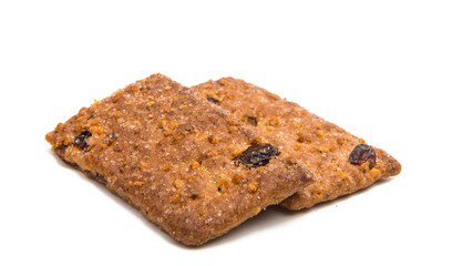 cookies with raisins isolated