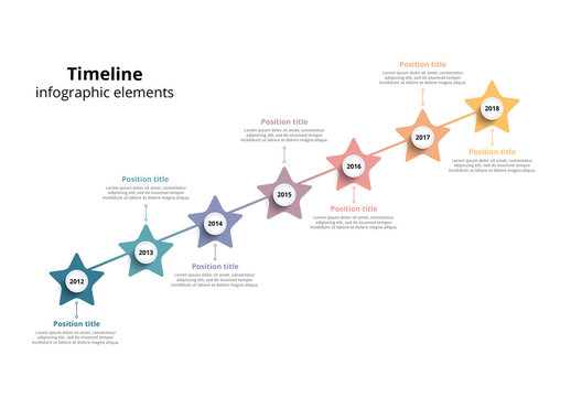 Colorful Diagonal Timeline Infographic Layout