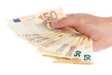 money isolated on white