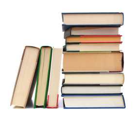 A pile of class books