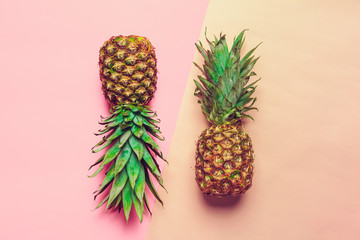 pineapple on colored paper