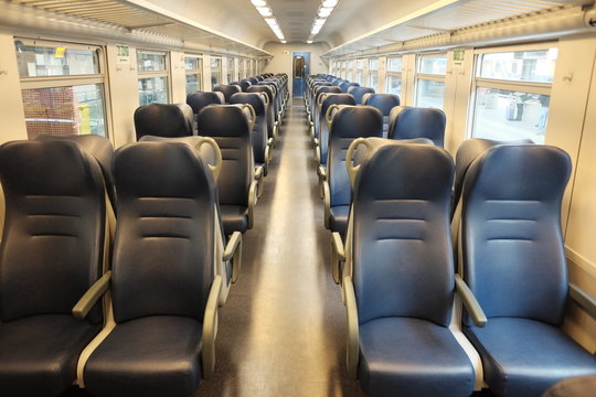 empty train wagon interior