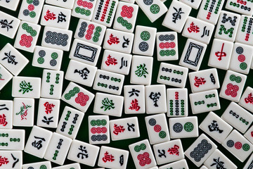 White tiles for mahjong background