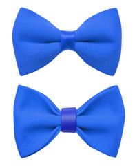 blue bow tie isolated on the white