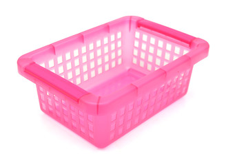 Color photo of a plastic basket