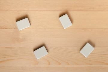 Empty white tiles for mahjong