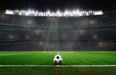 Acrylic prints Soccer ball im stadion