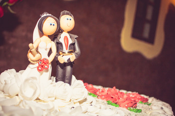 Couple Decoration a Wedding Cake