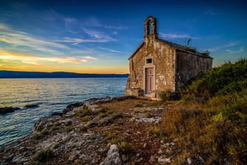 Beautiful landscape of Croatia, Croatia coast, sea and mountains. Panorama