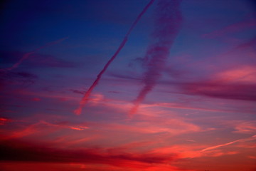 Der Himmel nach dem Sonnenuntergang